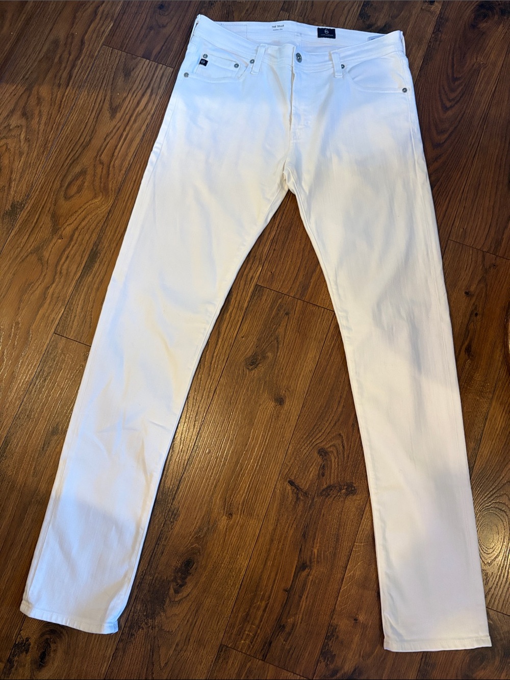 Ag Adriano Goldschmied Men's White Modern Slim Jeans